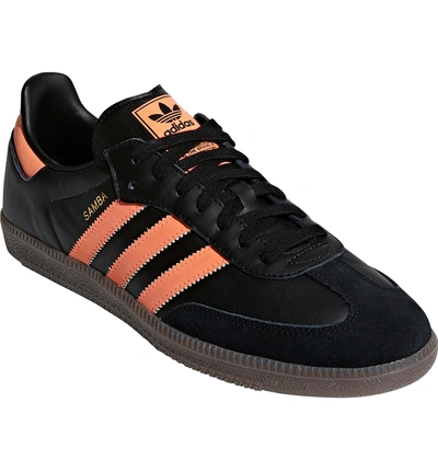 Adidas Originals Samba Og Sneaker In Core Black / Orange / Gold