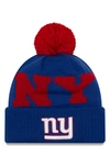 New Era Nfl Pom Beanie - Blue In New York Giants