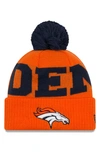 New Era Nfl Pom Beanie - Orange In Denver Broncos