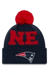 New Era Nfl Pom Beanie - Blue In New England Patriots