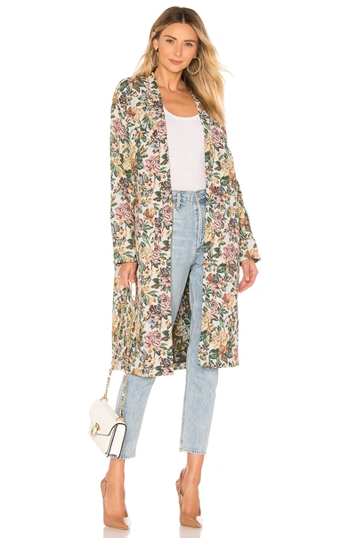 House Of Harlow 1960 X Revolve Cassius Jacket In Ivory Tapestry Flora
