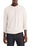Jcrew Cotton & Cashmere Pique Crewneck Sweater In Heather Natural