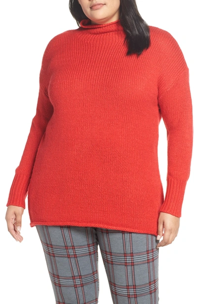 Sanctuary Supersized Curl Up Sweater In Street Red