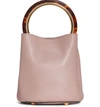 Marni Ring Handle Leather Bucket Bag - Pink In Quartz