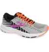 Brooks Launch 6 Running Shoe In Grey/ Black/ Purple