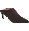 Stuart Weitzman Mira Pointy Toe Mule In Asphalt Suede