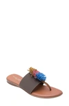 Andre Assous Novalee Sandal In Taupe Multi Fabric