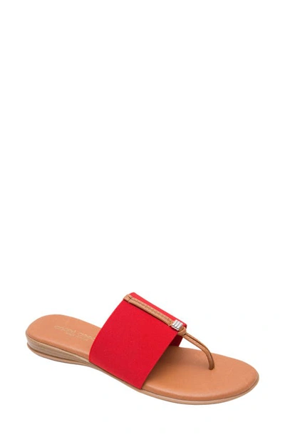 Andre Assous Nice Sandal In Red Fabric