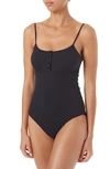 Melissa Odabash Tosca Open-back Solid One-piece Swimsuit In Black
