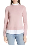 Ted Baker Lissiah Bobble Layered-look Sweater In Dusky Pink