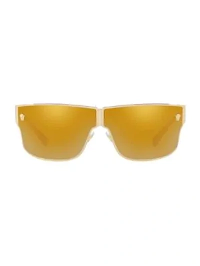 Versace 0ve2206 72mm Shield Sunglasses In Gold