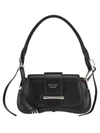 Prada New Baguette Chiusura Cahier In City Cal In Black