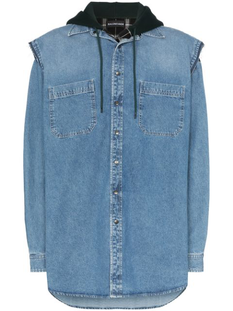 balenciaga hooded shirt