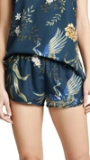 Maison Du Soir Lola Pj Shorts In Blue Swan Floral