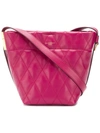 Givenchy Mini Gv Quilted Leather Bucket Bag In Pink