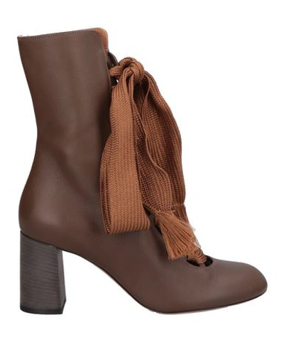 Chloé Ankle Boot In Brown