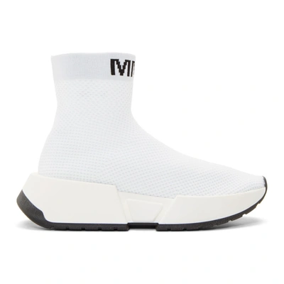 Mm6 Maison Margiela Flare Sock Sneakers In T1003 White