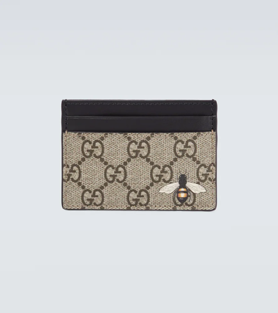 Gucci Gg Supreme Bee-print Canvas Cardholder