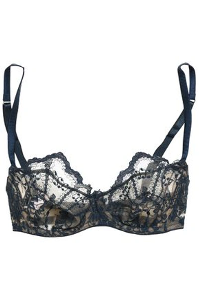 Id Sarrieri Woman Lace Balconette Bra Storm Blue