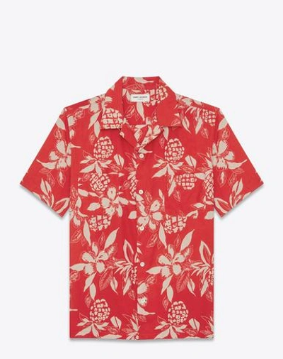 Saint laurent hibiscus shirt cheap