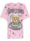 Moschino Space Teddy Bear Print T-shirt - Pink