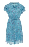 Banjanan Coral Cotton Voile Dress In Blue