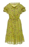 Banjanan Coral Cotton Voile Dress In Yellow