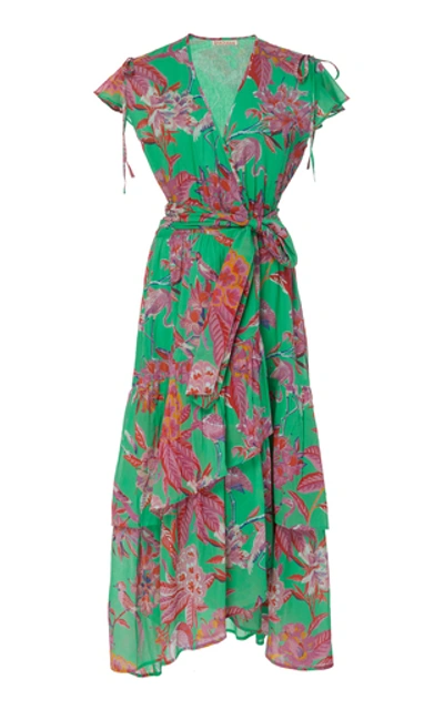 Banjanan Mercy Cotton Voile Dress In Green