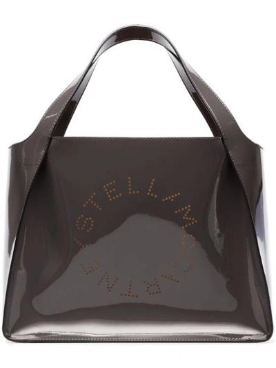 Stella Mccartney Charcoal Small Logo Print Tote Bag - Grey