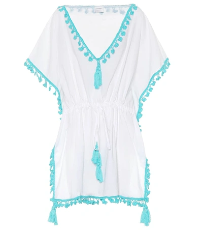 Anna Kosturova Tasseled Cotton Cover-up In White