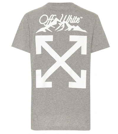 Off-white Printed Cotton T-shirt In Grey