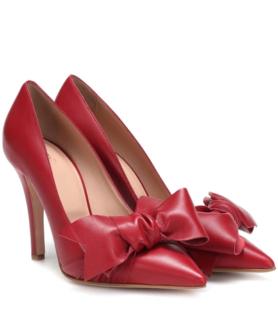 Redv Red (v) Leather Pumps