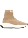 Mm6 Maison Margiela High-top Sock Sneakers In Neutrals