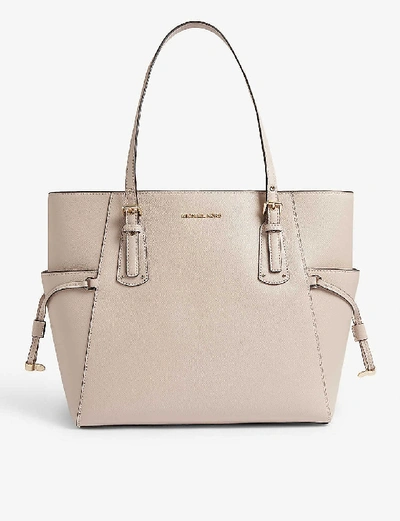 Michael Michael Kors Voyager Leather Tote In Soft Pink