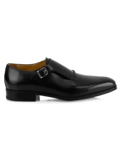 Sutor Mantellassi Marzio Leather Monk Shoes In Black
