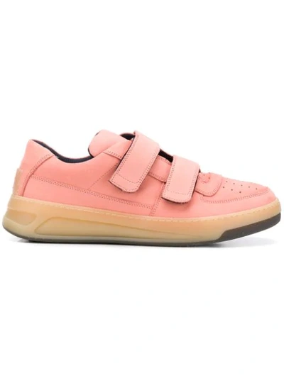 Acne Studios Perey Grip Tape Leather Sneakers In Dusty Pink