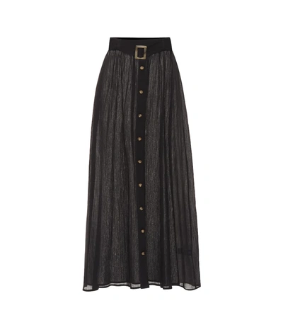 Lisa Marie Fernandez Cotton Maxi Skirt In Black
