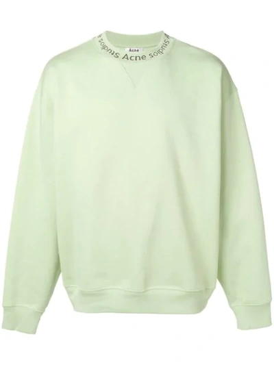 Acne Studios Flogho Sweatshirt In Green
