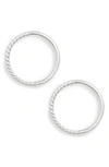 Argento Vivo Round Rope Earrings In Sterling Silver