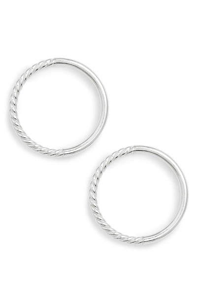 Argento Vivo Round Rope Earrings In Sterling Silver