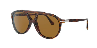 Persol Men's Po3217s Acetate Shield Sunglasses In Brown