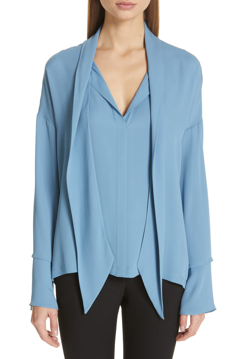 theory silk blouses