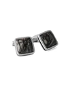 Tateossian Marble Quartzite Silver Cufflinks In Black
