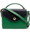Frances Valentine Mini Midge Leather Crossbody Bag - Green In Green Ray/ Ink