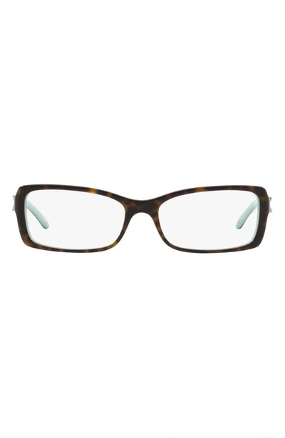 Tiffany & Co 53mm Optical Glasses In Top Havana/ Blue