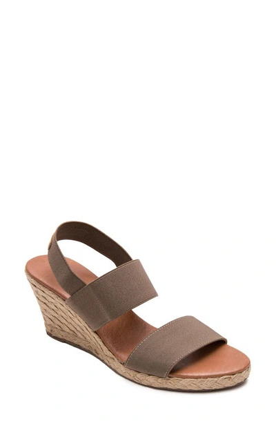 Andre Assous Allison Wedge Sandals In Taupe