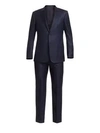Giorgio Armani Tonal Micro-check Virgin Wool Two-piece Suit, Navy
