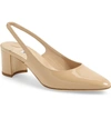 Manolo Blahnik Allurasa Slingback Pump In Nude Patent