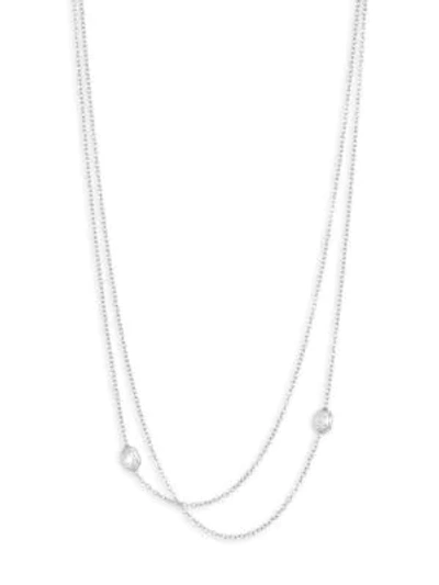 Renee Lewis Women's 18k White Gold & Antique Diamond 2-tier Chain Necklace
