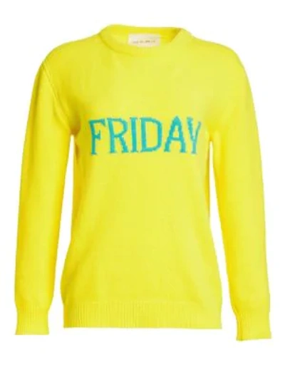 Alberta Ferretti Wool & Cashmere Friday Knit Sweater In Yellow